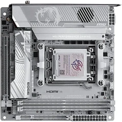 Материнская плата MSI MPG X870I EDGE TI EVO WIFI X870, AM5, 2*DDR5, 1*PCIEx16, 1*M.2, 2*TypeC, 5*USB3.2Gen2, 2*USB3.2Gen1, 2*USB2.0, 2*SATA3.0, 5G, 2*Type-C(DP), HDMI, ITX, RTL
