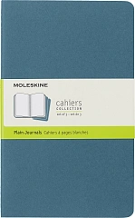 Блокнот Moleskine CAHIER JOURNAL CH018B44 Large 130х210мм обложка картон 80стр. нелинованный голубой (3шт)