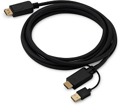Кабель-переходник аудио-видео Buro HDMI (m)/DisplayPort (m) 3м. позолоч.конт. черный (HDMI-DP-3M)