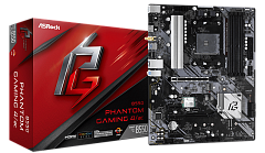 Материнская плата ASROCK B550 PHANTOM GAMING 4/ac, AM4, B550, 4*DDR4, 6*SATA, 2*M.2, 6*USB 3.2, 6*PCIx16, 2*PCIx1, 1*M.2 (Key E), HDMI, ATX