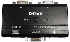 Сетевое оборудование D-Link KVM-121/B1A, 2-port KVM Switch with VGA, PS/2 and Audio ports.Control 2 computers from a single keyboard, monitor, mouse, Supports video resolutions up to 2048 x 1536, Audio connector to conne