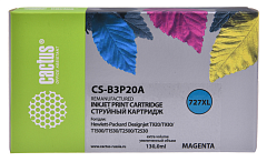 Картридж струйный Cactus №727 CS-B3P20A пурпурный (130 мл)