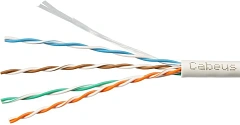 Кабель информационный Cabeus UTP-4P-CAT.5E-SOLID-GY-100 кат.5E U/UTP 4 пары PVC внутренний 100м серый