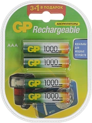 Аккумулятор GP 100AAAHC3/1 AAA NiMH 1000mAh (промо:3+1) (4шт)