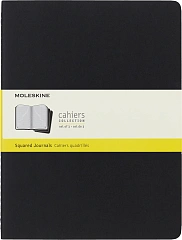 Блокнот Moleskine CAHIER JOURNAL QP322 XLarge 190х250мм обложка картон 120стр. клетка черный (3шт)
