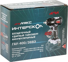 Гайковерт Интерскол ГАУ-400/36ВЭ аккум. патрон:квад.1/2" (859.0.0.70)