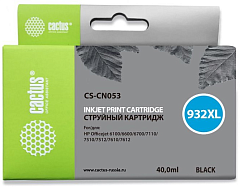 Картридж струйный Cactus CS-CN053 №932XL черный (40мл) для HP DJ 6600