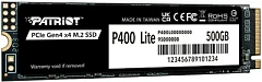 Тведотельный накопитель Patriot SSD P400 Lite 500GB M.2 2280 NVMe PCle 4.0 x4 R3500/W2400 TBW 280TB 3D NAND with HS