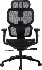 Кресло Cactus CS-MC555 черный сетка с подголов. крестов. пластик пластик черный