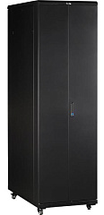  Шкаф 19" Business, 37U 600x800, черный, передняя дверь стекло, задняя дверь распашная металл