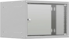 Шкаф коммутационный NTSS (NTSS-WL6U5535GS) настенный 6U 550x350мм пер.дв.стекл несъемн.бок.пан. 30кг серый 270мм 8.3кг 110град. 370мм IP20 укомплектованный