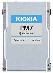 SSD накопитель KIOXIA Enterprise SSD 2,5(SFF), PM7-V, 3200GB (3.2TB), SAS 24G (SAS-4, 22,5Gbit/s), R4200/W3650MB/s, IOPS(R4K) 720K/340K, MTTF 2,5M, 3DWPD/5Y (Mixed Use), TLC, 15mm (replace KPM61VUG3T20)