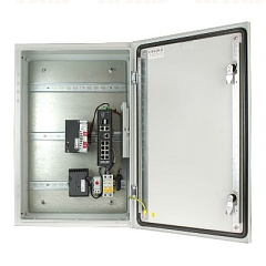 Уличный коммутатор OSNOVO OS-46T1(SW-80822/ILR) Уличный управляемый (L2+) коммутатор на 12 портов с термостабилизацией на базе уличной станции OSNOVO OS-46T1. Порты: 2xGE (10/100/1000Base-T) с PoE BT (до 90W) + 6xGE