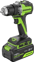 Дрель-шуруповерт Greenworks DD560 аккум. патрон:быстрозажимной (3708407CUB)