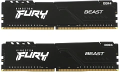 Модуль памяти Kingston FURY Beast Black Gaming Memory KF432C16BBK2/64 64GB DDR4 3200 DIMM Non-ECC, CL16, 1.35V, 2Gx8 Кит 2х32 , RTL {25} (319804)