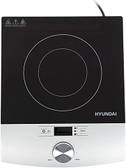 Плита Индукционная Hyundai HYC-0102 серебристый/черный стеклокерамика (настольная)