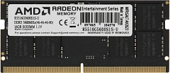 Модуль памяти AMD Radeon 16GB DDR5 5600 SO DIMM Entertainment Series Black Gaming Memory Non-ECC, CL40, 1.1V, RTL (R5516G5600S1S-U)