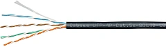 Кабель информационный Cabeus UTP-4P-CAT.5E-SOLID-LSZH-BK кат.5E U/UTP 4 пары LSZH внутренний 305м черный
