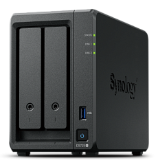 Система хранения данных Synology DC 2,6GhzCPU/4GB(32)/RAID0,1,10,5,6/ 2HP HDD SATA(3.5', 2.5')upto 7HDD(1xDX525)/2xM.2/1xUSB3.2/1xGbE/1x2.5GbE/iSCSI/1xPS/1YW repl DS723+