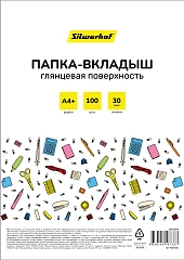 Папка-вкладыш Silwerhof SE-F30G100 глянцевые A4+ полипропилен 30мкм (упак.:100шт)
