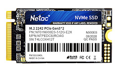 Ssd накопитель Netac SSD N930ES 512GB PCIe 3 x2 M.2 2242 NVMe 3D NAND, R/W up to 1650/1500MB/s, TBW 300TB, 3y wty