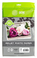Фотобумага Cactus CS-GA415050ED A4/150г/м2/50л./белый глянцевое для струйной печати