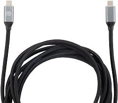 Кабель Digma D-TYPE-C-USB3.2-100W-4K-3M USB Type-C (m)-USB Type-C (m) 3м черный