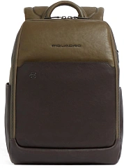 Рюкзак мужской Piquadro Black Square CA7167B3/VETM хаки/темно-коричневый натур.кожа