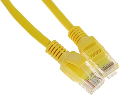 Кабель Cablexpert Патч-корд UTP PP12-0.25M/Y кат.5e, 0.25м, литой, многожильный (жёлтый) (074766) {50}