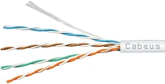 Кабель информационный Cabeus UTP-4P-Cat.5e-SOLID-LSZH-GY-100 кат.5E U/UTP 4 пары LSZH внутренний 100м серый