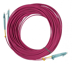 Патч-корд Hyperline FC-D2-504-LC/PR-LC/PR-H-10M-LSZH-MG 2x50/125 OM4 LC дуплекс-LC дуплекс 10м LSZH фиолетовый