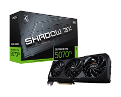 Видеокарта MSI RTX 5070 Ti 16G SHADOW 3X OC//RTX 5070, HDMI, DP*3, 16G, D7
