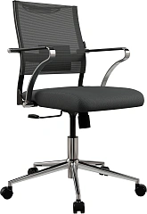 Кресло Метта Sit Air 24/7 M4-281K - Italy (M09.B23.G18.W01) черный сиденье черный сетка/ткань крестов. хром