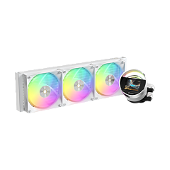 Система водяного охлаждения Ocypus Sigma L36 WH ARGB, 360mm, LCD Pump 2.4", 3x120mm ARGB fans, LGA115X/1200/1700/18XX, AM4/AM5