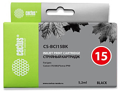 Картридж струйный Cactus CS-BCI15BK черный (5.2мл) для Canon BJ-I70 с чипом