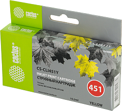 Картридж струйный Cactus CS-CLI451Y желтый (12мл) для Canon MG6340/5440/IP7240