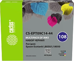 Чернила Cactus CS-EPT09C14-44 108 многоцветный набор 4x70мл для Epson Ecotank L8050/L18050