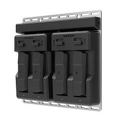 4-слотовая зарядка для АКБ Meferi ASSY: ME10 KIT Incl. ME10-4SBATC-01 and PWS-DC-122BEU-05
