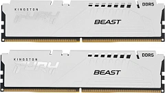 Модуль памяти Kingston 32GB (2x16GB) DDR5 6000MT/s CL36 FURY Beast White EXPO Non-ECC Unbuffered DIMM (Kit of 2) 1RX8 36-44-44 1.35V 288-pin 16Gbit
