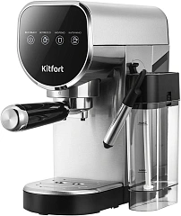 Кофеварка рожковая Kitfort КТ-7692 1360Вт нержавеющая сталь/черный