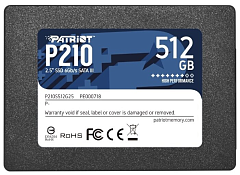 Твердотельный накопитель Patriot SSD P210 512GB SATA3 2.5" R520/W430 TBW 240TB 3D NAND