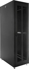 Шкаф серверный ЦМО (ШТК-Э-42.6.10-44АА-9005) напольный 42U 600x1000мм пер.дв.перфор. 2 бок.пан. задн.дв.перфор. направл.под закл.гайки 710кг черный 915мм 105кг 120град. 1987мм IP20 металл