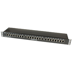 Устройство грозозащиты OSNOVO SP-IP24/1000PR 1U устройство грозозащиты для локальной вычислительной сети на 24 порта (скорость до 1000 Мб/с) с защитой линий PoE (af/at, методы A + B, контакты 1/2, 3/6, 4/5, 7/8). Двухступен