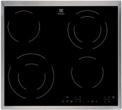 Встраиваемая варочная поверхность ELECTROLUX/ Электрическая варочная поверхность HiLight на 4 конфорки, 2 зоны с расширением, cтеклокерамика, мощность: 6300 Вт, независимая установка, размеры (ШхГ): 57.6x51.6 см,рама из