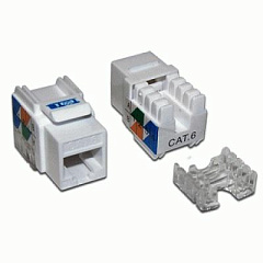  Модуль Keystone RJ45, Cat.6, UTP, 90 градусов, белый
