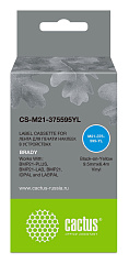 Картридж ленточный Cactus CS-M21-375595YL черный на желтом 9.5x6.4 для Brady BMP21-PLUS, BMP21-LAB