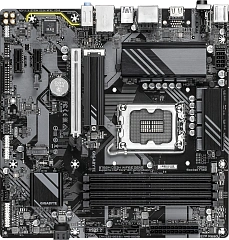 Материнская плата Gigabyte B760M DS3H WIFI6E GEN5 Soc-1700 Intel B760 4xDDR5 mATX AC`97 8ch(7.1) 2.5Gg RAID+HDMI+DP