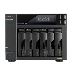 сетевое хранилище ASUSTOR AS6806T 6-Bay NAS/AMD Ryzen V3C14 2,3GHz/16GB DDR5, noHDD(HDD,SSD)/2x5,2х10,Gbe(LAN)/3xUSB3.2,Type-C; 90IX01T6-BW3S00