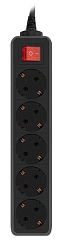 Сетевой фильтр PC Pet AP01006-3-B 3м (5 розеток) черный (пакет ПЭ)