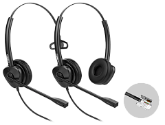 Гарнитура для IP телефонов Fanvil HT302 Fanvil Гарнитура RJ9, кож.зам., HD Audio, складной микрофон, 1,8м., 95г.